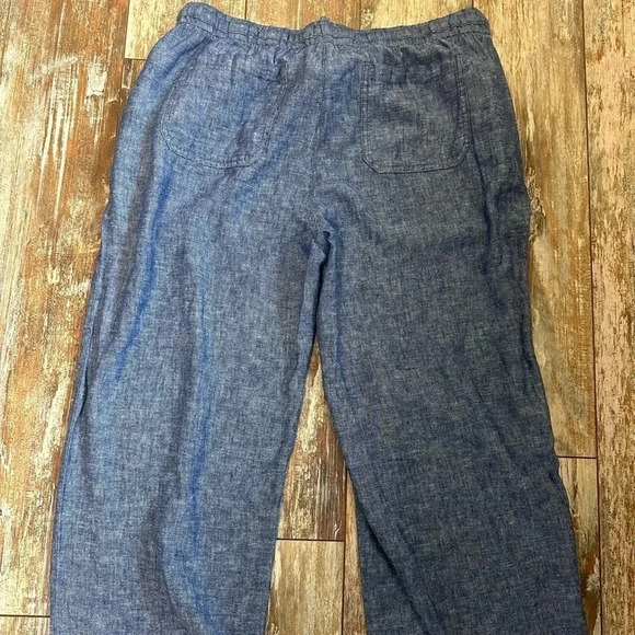 Ladies Old Navy pull-on chambray pants, size L - Picture 1 of 4